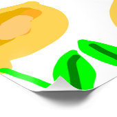 Hand getrokken citroen laat kaarten en geschenken perfect poster (Hoek)