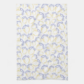 Hand getrokken citroen patroon keukenhanddoek (Verticaal)