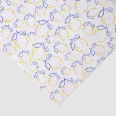 Hand getrokken citroen patroon weefsel papier (Detail)