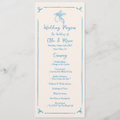 Hand getrokken citroen plat programma programmakaart (Voorkant)