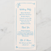 Hand getrokken citroen plat programma programmakaart (Achterkant)