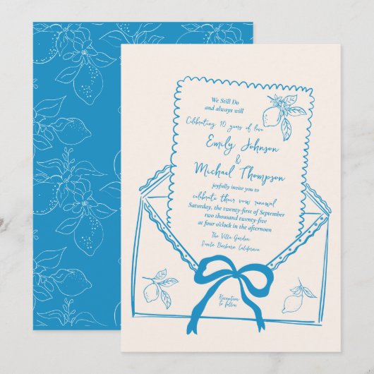 Hand getrokken citroen we doen nog steeds gelofte  kaart (Voorkant / Achterkant)