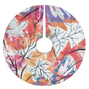 Hand getrokken citroenen, blauw blad patroon. kerstboom rok