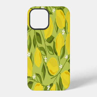 Hand getrokken citroenen kleurrijke behang iPhone 12 hoesje