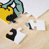 Hand getrokken citroenen, levendig patroon. legpuzzel (Zijkant)
