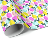 Hand getrokken citroenen patroon cadeaupapier (Rol Hoek)