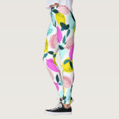 Hand getrokken citroenen  patroon leggings (Links)