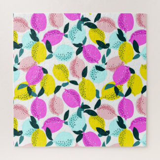 Hand getrokken citroenen  patroon legpuzzel