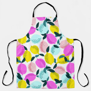 Hand getrokken citroenen  patroon schort