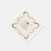 Hand getrokken cocktails Wavy Lijst Vrijgezellenfe Servet (Hoek)