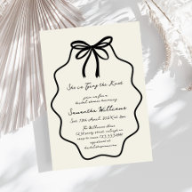 Hand getrokken Coquette Bow Vrijgezellenfeest