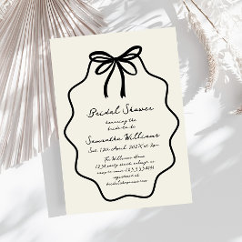 Hand getrokken Coquette Bow Vrijgezellenfeest Kaart