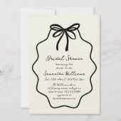 Hand getrokken Coquette Bow Vrijgezellenfeest Kaart (Voorkant)