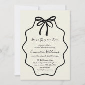 Hand getrokken Coquette Bow Vrijgezellenfeest Kaart (Voorkant)