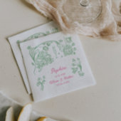 Hand getrokken Coquette Wiser en Hotter Verjaardag Servet