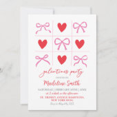 Hand getrokken Coquette xoxo galentines partij Kaart (Voorkant)