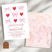 Hand getrokken Coquette xoxo galentines partij Kaart