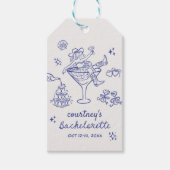 Hand getrokken Cowgirl Bachelorette Weekend Cadeaulabel (Voorkant)