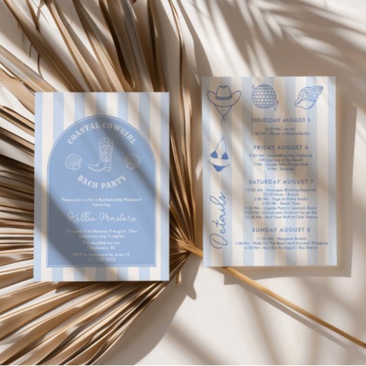 Hand getrokken Cowgirl Bachelorette Weekend Kaart