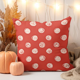 Hand getrokken crème Polka Dot Kussen