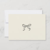 Hand getrokken Cupido bruiloft details behuizing k RSVP Kaartje (Achterkant)