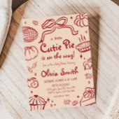 Hand getrokken Cutie Pie Herfst Baby shower Kaart