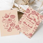 Hand getrokken Cutie Pie Herfst Baby shower Kaart