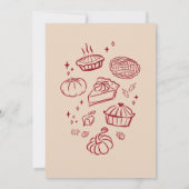 Hand getrokken Cutie Pie Herfst Baby shower Kaart (Achterkant)