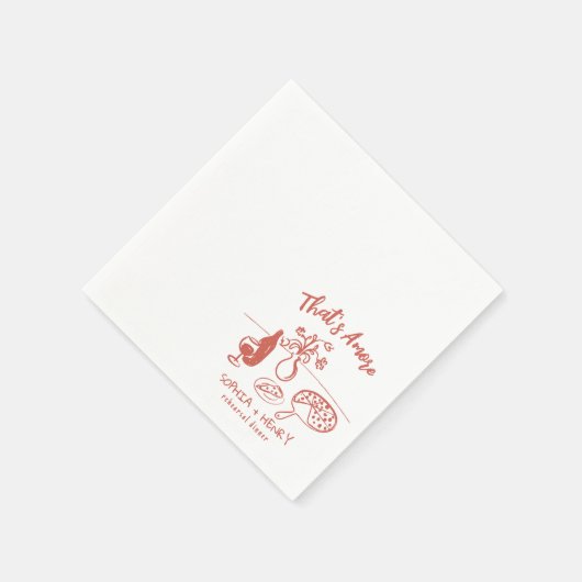 Hand getrokken dat nog meer pizza wijn repetitie d servet (Hoek)