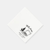 Hand getrokken dat nog meer pizza wijn repetitie d servet (Hoek)