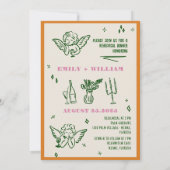 Hand getrokken de avond voor repetitie diner kaart (Achterkant)