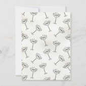 Hand getrokken de avond voor repetitie diner kaart (Achterkant)