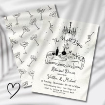 Hand getrokken de avond voor repetitie diner