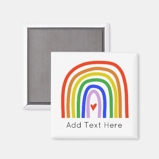 Hand getrokken de Kleuren van de Regenboog het Har Magneet (Voorkant / Achterkant)