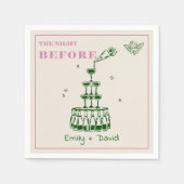 Hand getrokken de nacht voor bruiloft servetten (Voorkant)