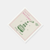 Hand getrokken de nacht voor bruiloft servetten (Hoek)