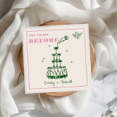 Hand getrokken de nacht voor bruiloft servetten