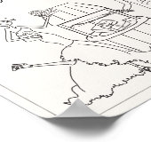 Hand getrokken Deel de Liefde Wishing Well Sign Poster (Hoek)