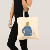 Hand Getrokken Denim Jas Blond Haar Matron van Eer Tote Bag (Voorkant (product))