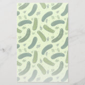 Hand getrokken dille augurk patroon briefpapier (Voorkant)