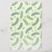 Hand getrokken dille augurk patroon briefpapier (Achterkant)