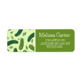 Hand getrokken dille augurk patroon etiket (Voorkant)