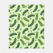 Hand getrokken dille augurk patroon fleece deken (Voorkant)