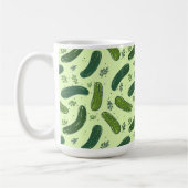 Hand getrokken dille augurk patroon koffiemok (Links)