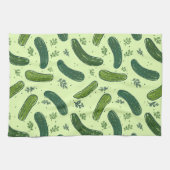 Hand getrokken dille augurk patroon theedoek (Horizontaal)