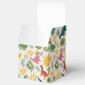 Hand getrokken dinosaurus kleurrijke wilde verjaar bedankdoosjes (Geopend)