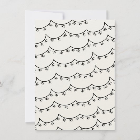 Hand getrokken disco bal funky verlovingsfeest kaart (Achterkant)