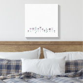 Hand getrokken Doodle Bloemen Canvas Print (Insitu (Slaapkamer))