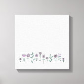 Hand getrokken Doodle Bloemen Canvas Print (Voorkant)