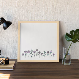 Hand getrokken Doodle Bloemen Canvas Print